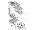 Kenmore 1068678433 shelf parts diagram