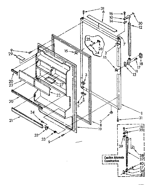 Refrigerator door