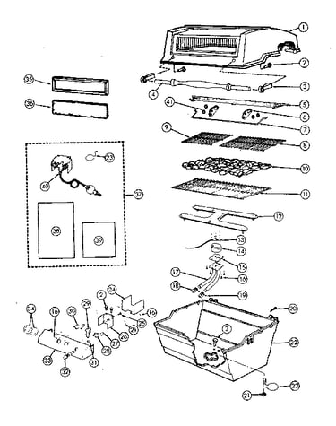 Grill and burner