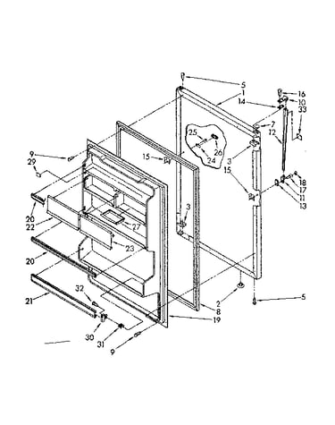 Refrigerator door parts