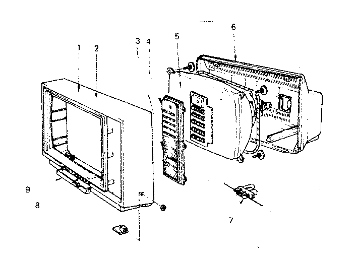 Cabinet exploded view and repair parts list