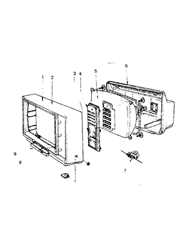 Cabinet exploded view and repair parts list