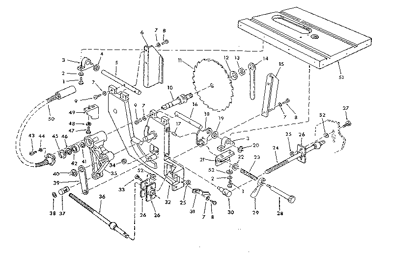 Arbor and blade assembly