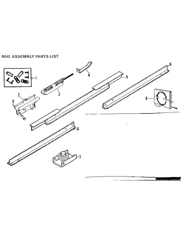 Rail assembly parts