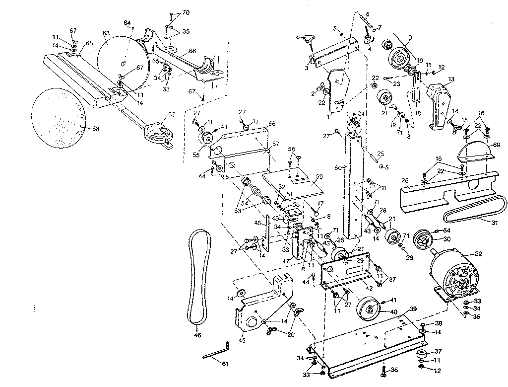 1 IN. BELT AND 8IN. DISC SANDER