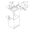 Kenmore 11082682300 top and cabinet parts diagram