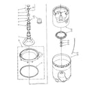 Kenmore 11082682300 agitator, basket and tub parts diagram