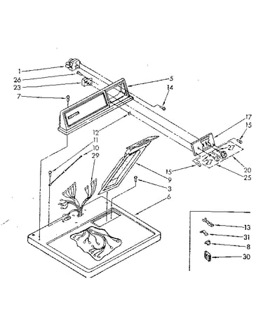 Top and console assembly