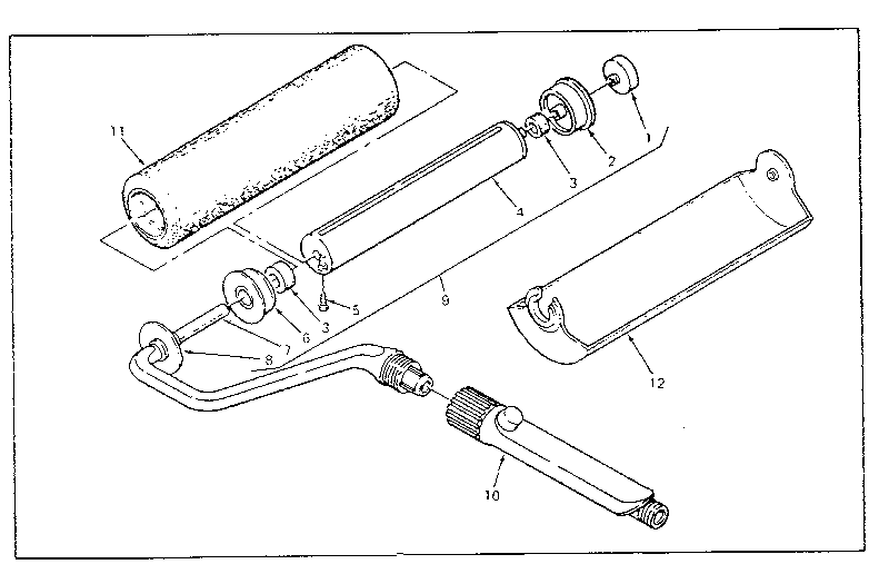 9" roller assembly