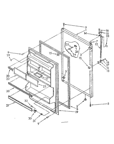 Refrigerator door parts