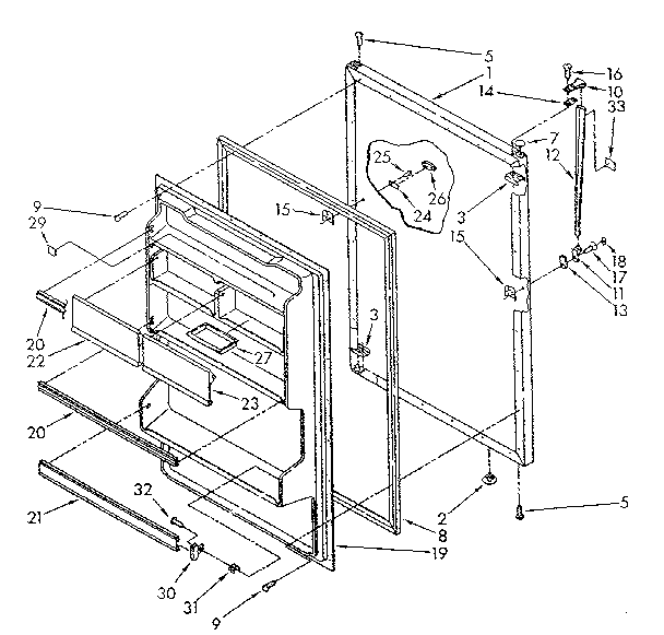 Refrigerator door parts