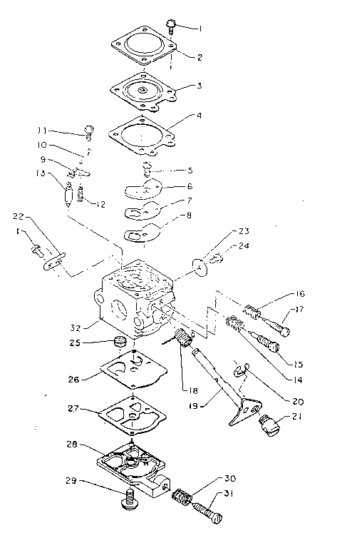 Carburetor (type: walbro wa)