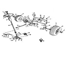 Craftsman 917252631 steering, front axle and wheels diagram