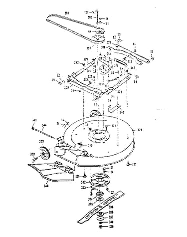 Complete mower housing no. 400185