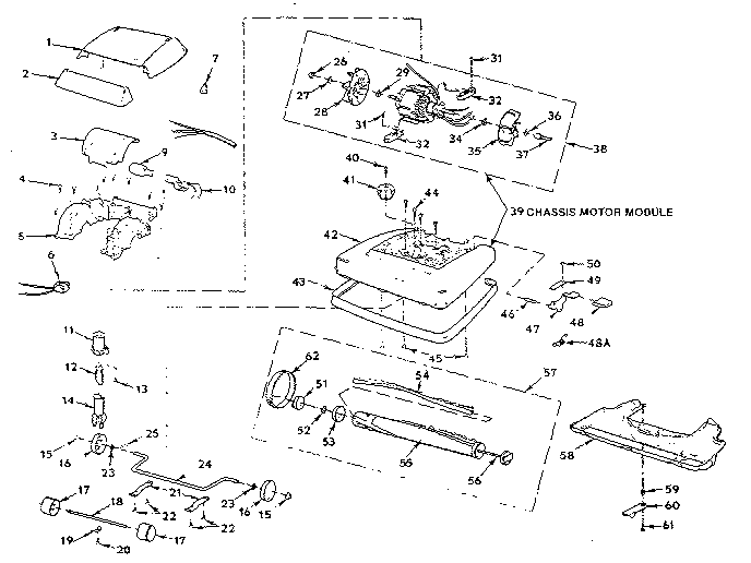 Nozzle and motor assembly