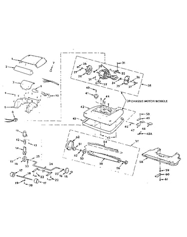 Nozzle and motor assembly