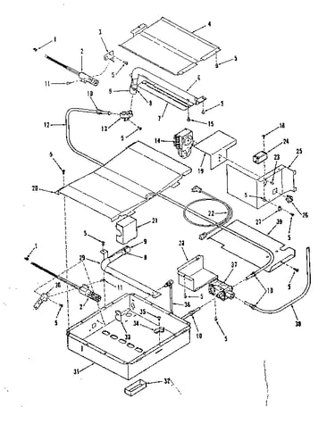 Broiler & oven burner section