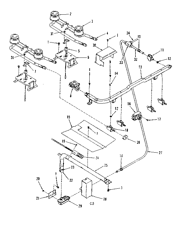 Burner section