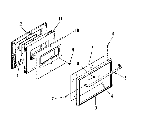 Oven door section