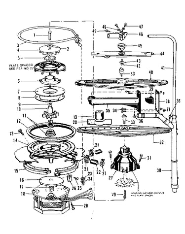 Motor, heater, and spray arm details