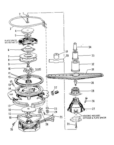 Motor, heater, and spray arm details