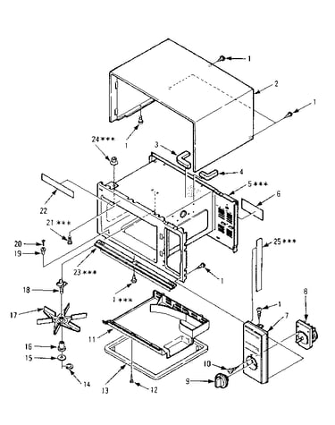Cabinet and control panel parts