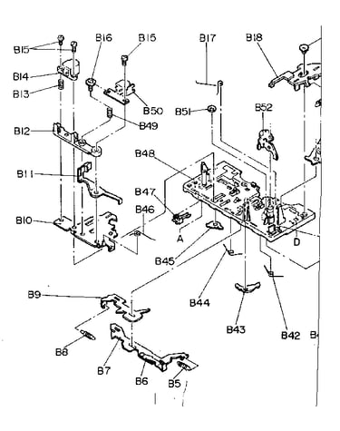 Cassette mechanism exploded view record / play back