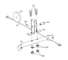 Snapper 1695358 leg brace (with pulley/cable assembly) diagram