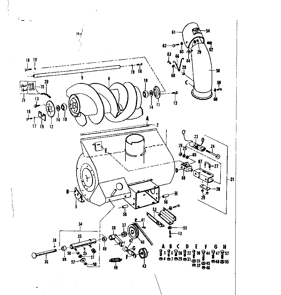36" snow thrower attachment
