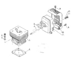 Craftsman 271281611 cylinder and muffler assembly diagram