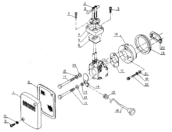 AIR FILTER AND INSULATOR ASSEMBLY