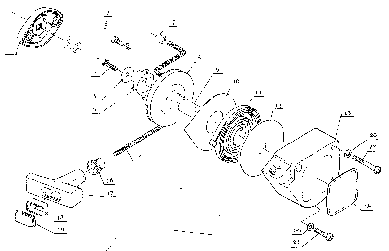 Recoil starter assembly