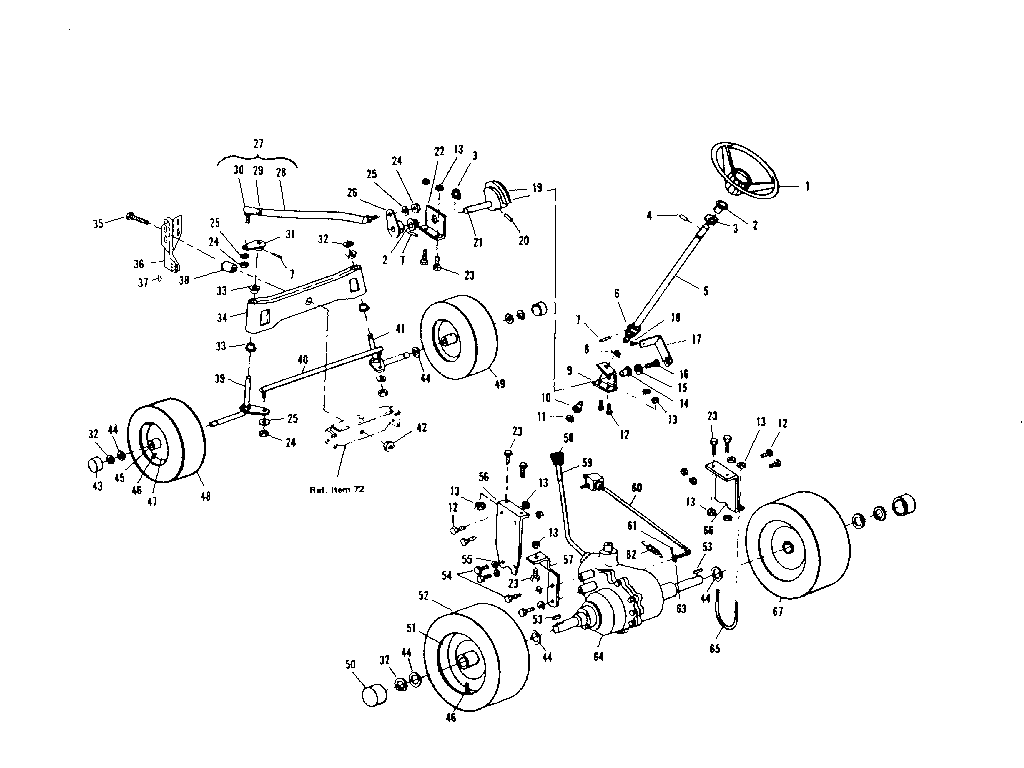 Steering and front axle