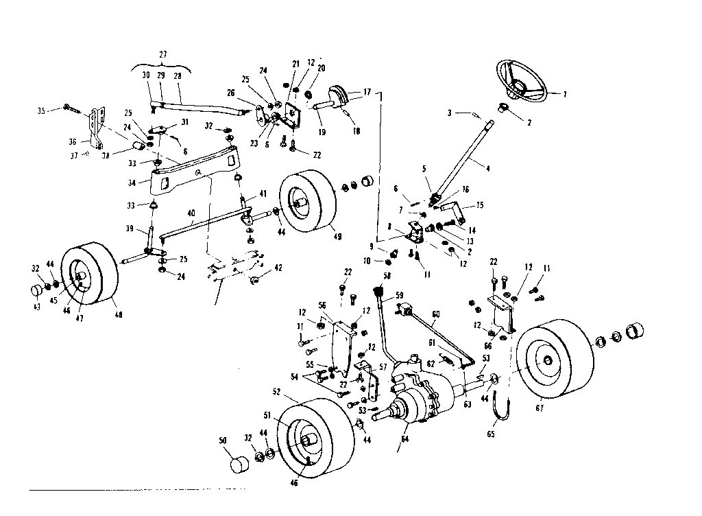 Steering and front axle