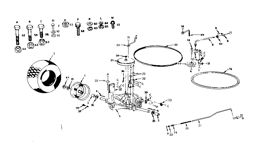 Transmission and rear wheel