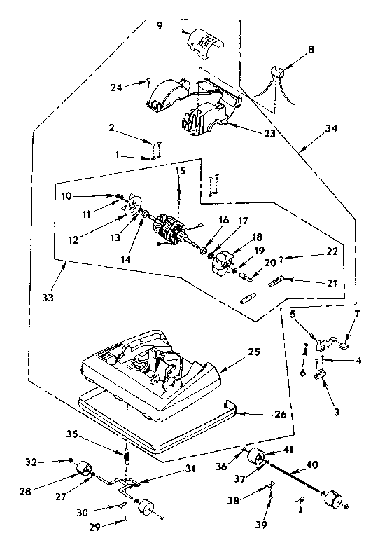 Nozzle and motor assembly