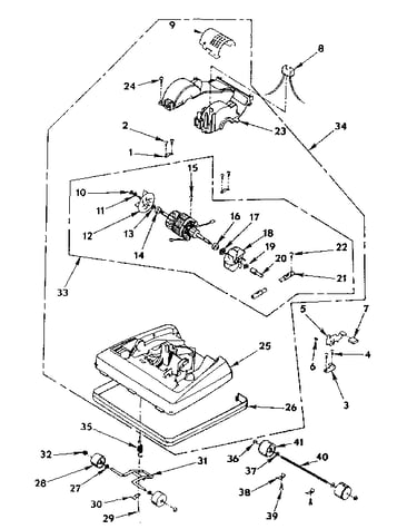 Nozzle and motor assembly