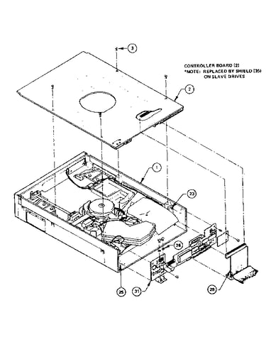Drive, controller, and driver board assembly