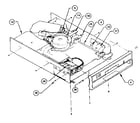 Iomega 10H/20H front panel, shaft, and guide bracket assemblies diagram