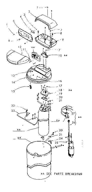 Major assemblies and connecting parts