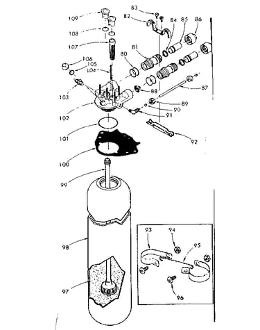 Resin tank, valve adaptor and connecting parts