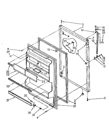 Refrigerator door parts