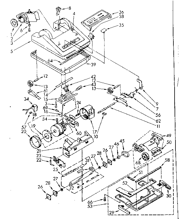 Nozzle and motor assembly