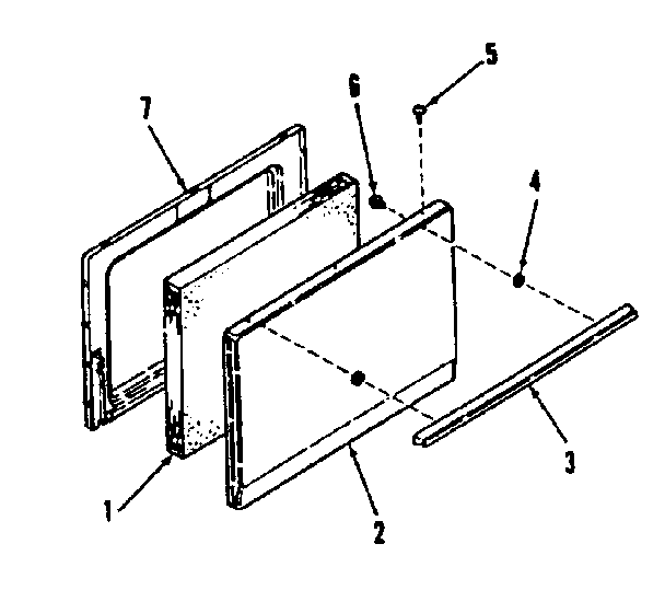 Oven door section