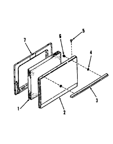 Oven door section