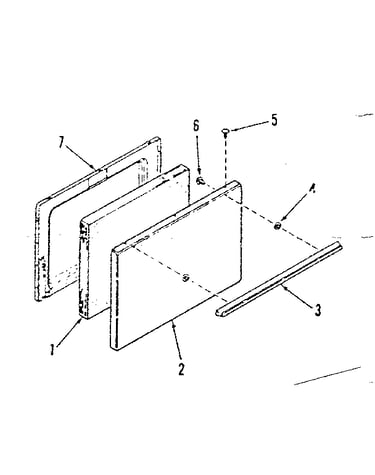 Oven door section (model 911.7118710)