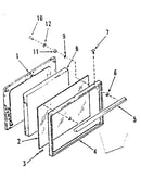 Oven door section (model 911.7138710)
