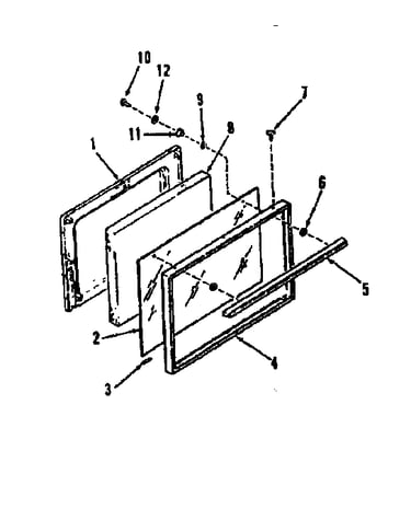 Oven door section
