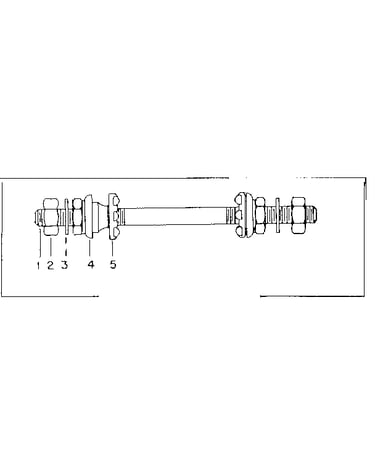 Axle set complete (less hub shell)