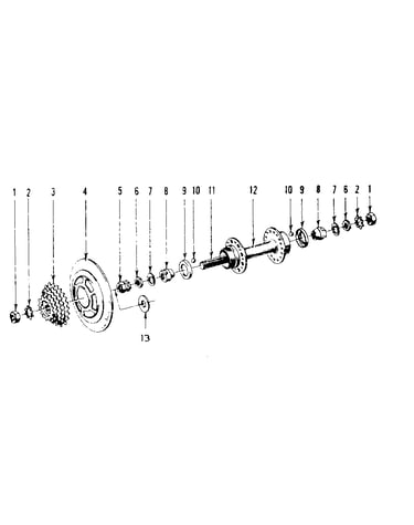 Maillard atom parts list for rear hub